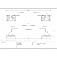 The 230mm Swelled Grip Pull Handle with Roses in Polished Bronze Technical Drawings and Dimensions The 230mm Swelled Grip Pull Handle with Roses in Polished Bronze Technical Drawings and Dimensions