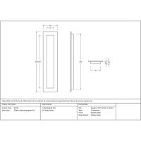 The 250mm Plain Rectangular Flush Pull Handle Technical Drawings and Dimensions
