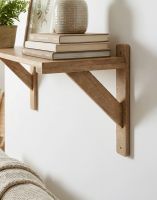 The 25cm x 21cm "Embray Lodge" Classic Hardwood Natural Finish Bracket in a Cosy cream Coloured Living Room - Digital Illustration The 25cm x 21cm "Embray Lodge" Classic Hardwood Natural Finish Bracket in a Cosy cream Coloured Living Room - Digital Illustration