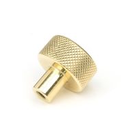The 25mm Knurled Cabinet Knob (No Rose) in Polished Brass Seen from Behind The 25mm Knurled Cabinet Knob (No Rose) in Polished Brass Seen from Behind