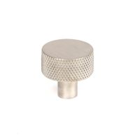The 25mm Knurled Cabinet Knob (No Rose) in Satin Stainless Steel Shown Upright on a White Background The 25mm Knurled Cabinet Knob (No Rose) in Satin Stainless Steel Shown Upright on a White Background