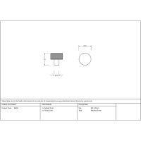 The 25mm Knurled Cabinet Knob (No Rose) in Satin Stainless Steel Technical Drawings and Dimensions The 25mm Knurled Cabinet Knob (No Rose) in Satin Stainless Steel Technical Drawings and Dimensions