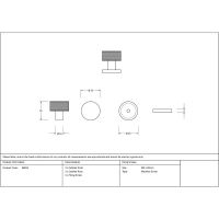 The 25mm Knurled Cabinet Knob on a Plain Rose in Matt Black Technical Drawings and Dimensions The 25mm Knurled Cabinet Knob on a Plain Rose in Matt Black Technical Drawings and Dimensions
