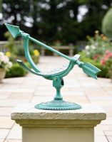 The 28cm "Pompeii" Verdigris Armillary in Front of an Ornamental Garden on a Plinth - Digital Illustration