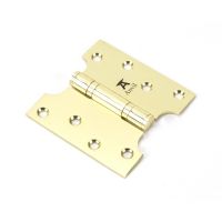 The 2" Heavy Duty Parliament Door Hinges (Pair) in Polished Brass Shown on a White Background