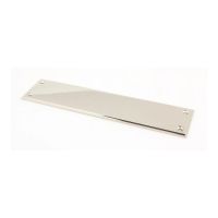 The 300mm Polished Nickel Linear Period Fingerplate Door Push Plate on a White Background