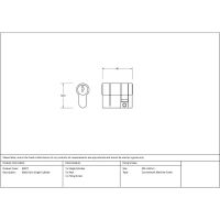 The 30/10 5-Pin Euro Cylinder Lock Keyed to Differ in Polished Bronze Technical Drawings and Dimensions The 30/10 5-Pin Euro Cylinder Lock Keyed to Differ in Polished Bronze Technical Drawings and Dimensions