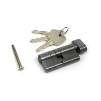 The 30/30 5-Pin Euro Cylinder Thumbturn Lock Keyed Alike in Pewter with Keys and Bolt 