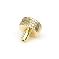 The 32mm Knurled Cabinet Knob (No Rose) in Polished Brass Seen from Behind The 32mm Knurled Cabinet Knob (No Rose) in Polished Brass Seen from Behind