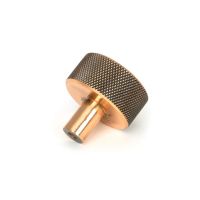 The 32mm Knurled Cabinet Knob (No Rose) in Polished Bronze Shown from Behind on a White Background The 32mm Knurled Cabinet Knob (No Rose) in Polished Bronze Shown from Behind on a White Background