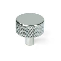 The 32mm Knurled Cabinet Knob (No Rose) in Polished Chrome Shown Upright on a White Background The 32mm Knurled Cabinet Knob (No Rose) in Polished Chrome Shown Upright on a White Background