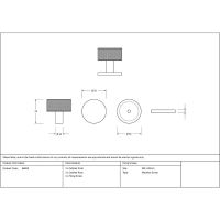 The 32mm Knurled Cabinet Knob on a Plain Rose in Aged Bronze Technical Drawings and Dimensions The 32mm Knurled Cabinet Knob on a Plain Rose in Aged Bronze Technical Drawings and Dimensions