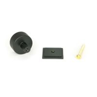 The 32mm Knurled Cabinet Knob on Square Rose in Matt Black Displayed with Fittings The 32mm Knurled Cabinet Knob on Square Rose in Matt Black Displayed with Fittings