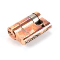 The 35/10 5-Pin Euro Cylinder Lock Keyed to Differ in Polished Bronze on a White Background The 35/10 5-Pin Euro Cylinder Lock Keyed to Differ in Polished Bronze on a White Background
