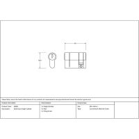 The 35/10 5-Pin Euro Cylinder Lock Keyed to Differ in Polished Bronze Technical Drawings and Dimensions The 35/10 5-Pin Euro Cylinder Lock Keyed to Differ in Polished Bronze Technical Drawings and Dimensions