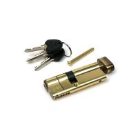 The 35/45T 5-Pin Euro Cylinder Thumbturn Lock Keyed to Differ in Aged Brass with Keys and Bolt 