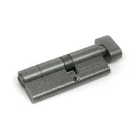 The 35T/45 5-Pin Euro Cylinder Thumbturn Lock Keyed to Differ in Pewter on a White Background 
