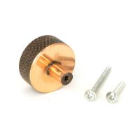 The 38mm Knurled Cabinet Knob (No Rose) in Polished Bronze Showing the Separate Components and Supplied Fitting The 38mm Knurled Cabinet Knob (No Rose) in Polished Bronze Showing the Separate Components and Supplied Fitting