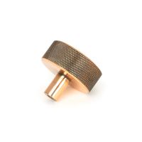 The 38mm Knurled Cabinet Knob (No Rose) in Polished Bronze Shown from Behind on a White Background The 38mm Knurled Cabinet Knob (No Rose) in Polished Bronze Shown from Behind on a White Background