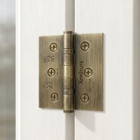 The 3" "Harrogate" Premium Ball Bearing Butt Hinge Suitable for Windows and Doors Mounted on a White Window Frame - Digital Illustration