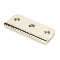 The 3" Traditional Mock Window Hinge in Polished Nickel on a White Background The 3" Traditional Mock Window Hinge in Polished Nickel on a White Background