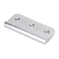 The 3" Traditional Mock Window Hinge in Satin Chrome on a White Background The 3" Traditional Mock Window Hinge in Satin Chrome on a White Background