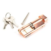 The 40/40 5-Pin Euro Cylinder Thumbturn Lock Keyed to Differ in Polished Bronze with Keys and Bolt 