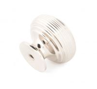 The 40mm Individual Polished Nickel Beehive Cabinet Knob on a White Background Shown from Behind