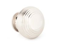 The 40mm Individual Polished Nickel Beehive Cabinet Knob on a White Background Shown from Side on