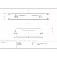 The 425mm Swelled Grip Door Handle with Backplate in Polished Nickel Technical Drawings and Dimensions The 425mm Swelled Grip Door Handle with Backplate in Polished Nickel Technical Drawings and Dimensions