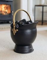 The 46cm "Countess" Coal Bucket Placed in Front of a Modern Fireplace in a Luxury Home - Digital Illustration The 46cm "Countess" Coal Bucket Placed in Front of a Modern Fireplace in a Luxury Home - Digital Illustration