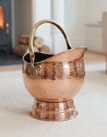 The 46cm "Windsor" Coal Bucket in a Modern Cream Living Room with a Log Burner in the Background - Digital Illustration The 46cm "Windsor" Coal Bucket in a Modern Cream Living Room with a Log Burner in the Background - Digital Illustration