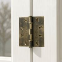 The 4" "Harrogate" Premium Ball Bearing Butt Hinge Suitable for Windows and Doors Mounted on a Classic White Window - Digital Illustration