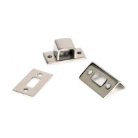 The 4" Polished Stainless Steel Universal Door & Window Bolt Keep and Bridge The 4" Polished Stainless Steel Universal Door & Window Bolt Keep and Bridge