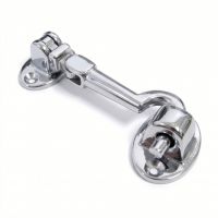 The 4 Inch Bright Chrome Cabin Hooks Silent Type on a White Background 