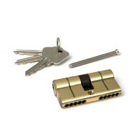 The 5-Pin Euro Cylinder Lock Keyed Alike - 30/30 - Aged Brass with Bolt and Keys on a White Background The 5-Pin Euro Cylinder Lock Keyed Alike - 30/30 - Aged Brass with Bolt and Keys on a White Background