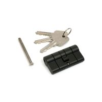 The 5-Pin Euro Cylinder Lock Keyed Alike - 30/30 - Aged Bronze with Bolt and Keys on a White Background The 5-Pin Euro Cylinder Lock Keyed Alike - 30/30 - Aged Bronze with Bolt and Keys on a White Background