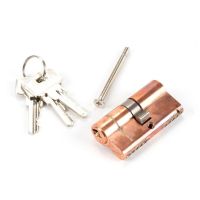 The The 5-Pin Euro Cylinder Lock Keyed Alike - 30/30 with Keys and Bolt in Polished Bronze on a White Background The The 5-Pin Euro Cylinder Lock Keyed Alike - 30/30 with Keys and Bolt in Polished Bronze on a White Background