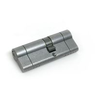 The 5-Pin Euro Cylinder Lock Keyed Alike - 35/45 - Pewter on a White Background 