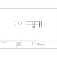 The 5-Pin Euro Cylinder Lock Keyed Alike - 40/40 - Aged Brass Technical Drawings and Dimensions The 5-Pin Euro Cylinder Lock Keyed Alike - 40/40 - Aged Brass Technical Drawings and Dimensions