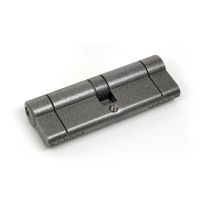 The 5-Pin Euro Cylinder Lock Keyed Alike - 45/45 - Pewter on a White Background 