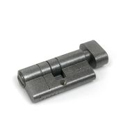The 5-Pin Euro Cylinder Thumbturn Lock Keyed to Differ - 30/30 - Pewter on a White Background 