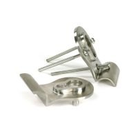 The 50mm Curved Euro Cylinder Back-to-Back Door Pull Set in Satin Stainless Steel Shown with Supplied Fittings