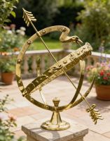 The 51cm "Serpent" Armillary on a Sunny Veranda Surrounded by Flower pots - Digital Illustration 