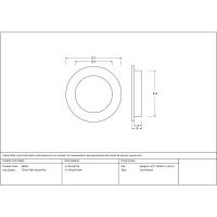 The 60mm Classic Round Flush Pull Handle in Aged Brass Technical Drawings and Dimensions