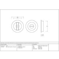 The 60mm Classic Round Sliding Pocket Door Privacy Set Technical Drawings and Dimensions
