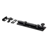 The 6" Classic Straight Window Bolt in a Black Finish with Fittings The 6" Classic Straight Window Bolt in a Black Finish with Fittings
