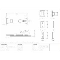 The 6" Shepherds Crook Security Bolt for Windows & Doors Technical Drawings and Dimensions The 6" Shepherds Crook Security Bolt for Windows & Doors Technical Drawings and Dimensions