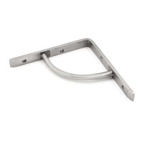 The 6"" x 6"" Arched Shelf Bracket Natural Smooth Finish Shown on its Side The 6"" x 6"" Arched Shelf Bracket Natural Smooth Finish Shown on its Side
