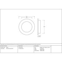 The 75mm Classic Round Flush Pull Handle Technical Drawings and Dimensions